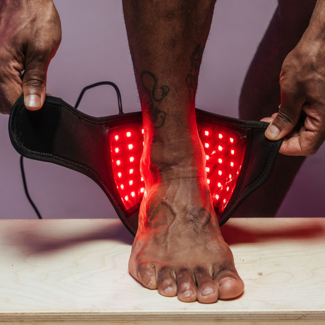 Optix Ankle Pad conforming around ankle joint