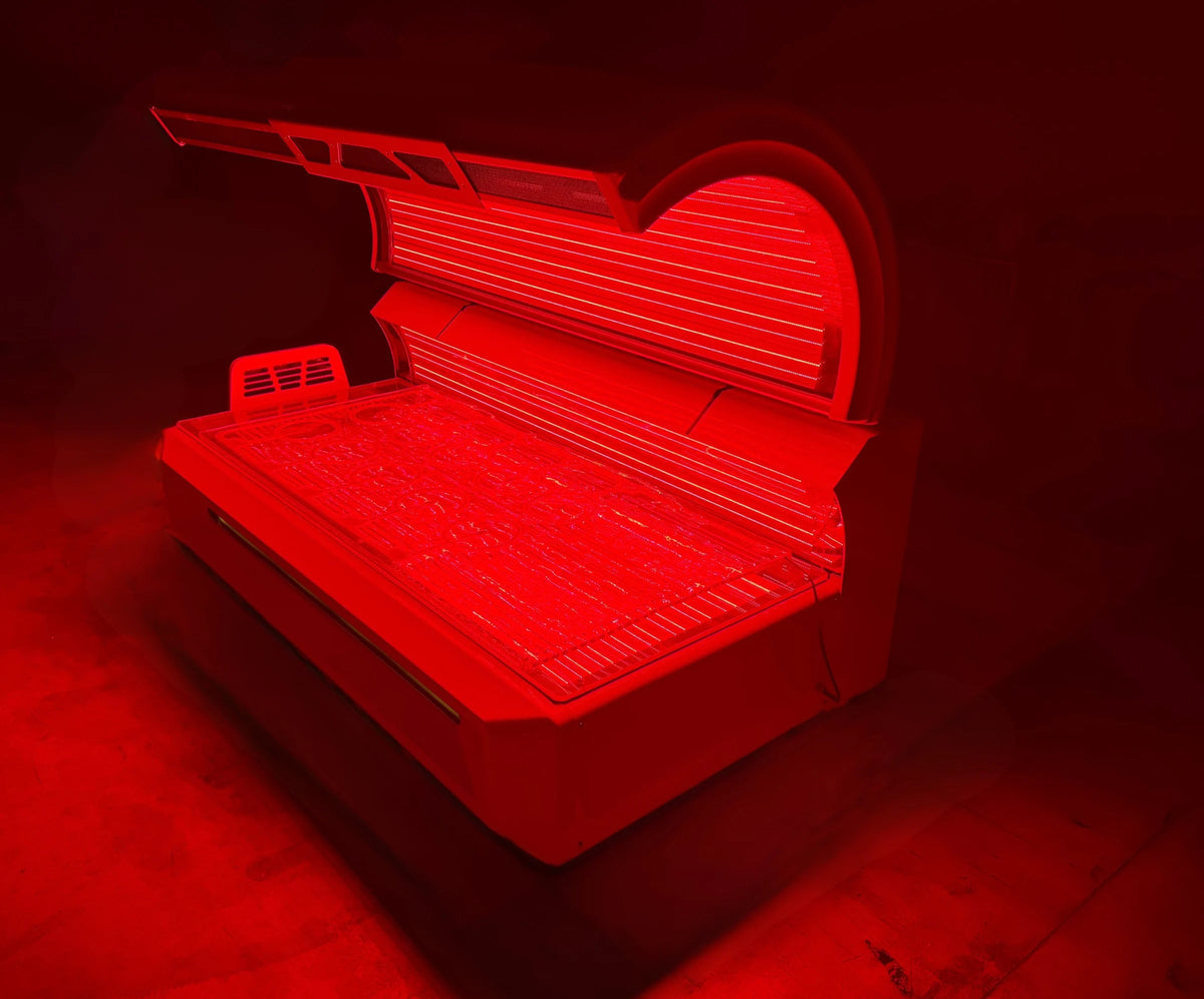 Helios Commercial with the transparent Optix Fusion PEMF and vibration mat